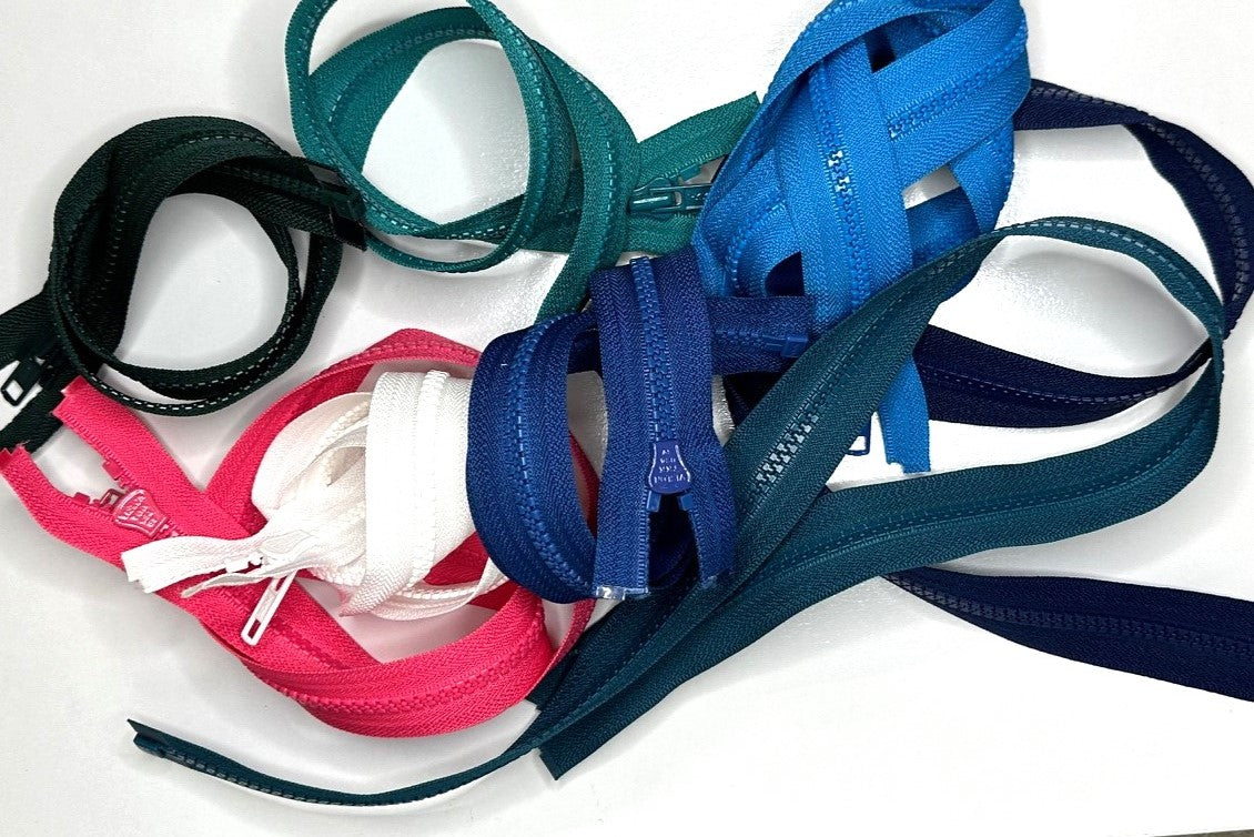 pile of colorful molded zippers