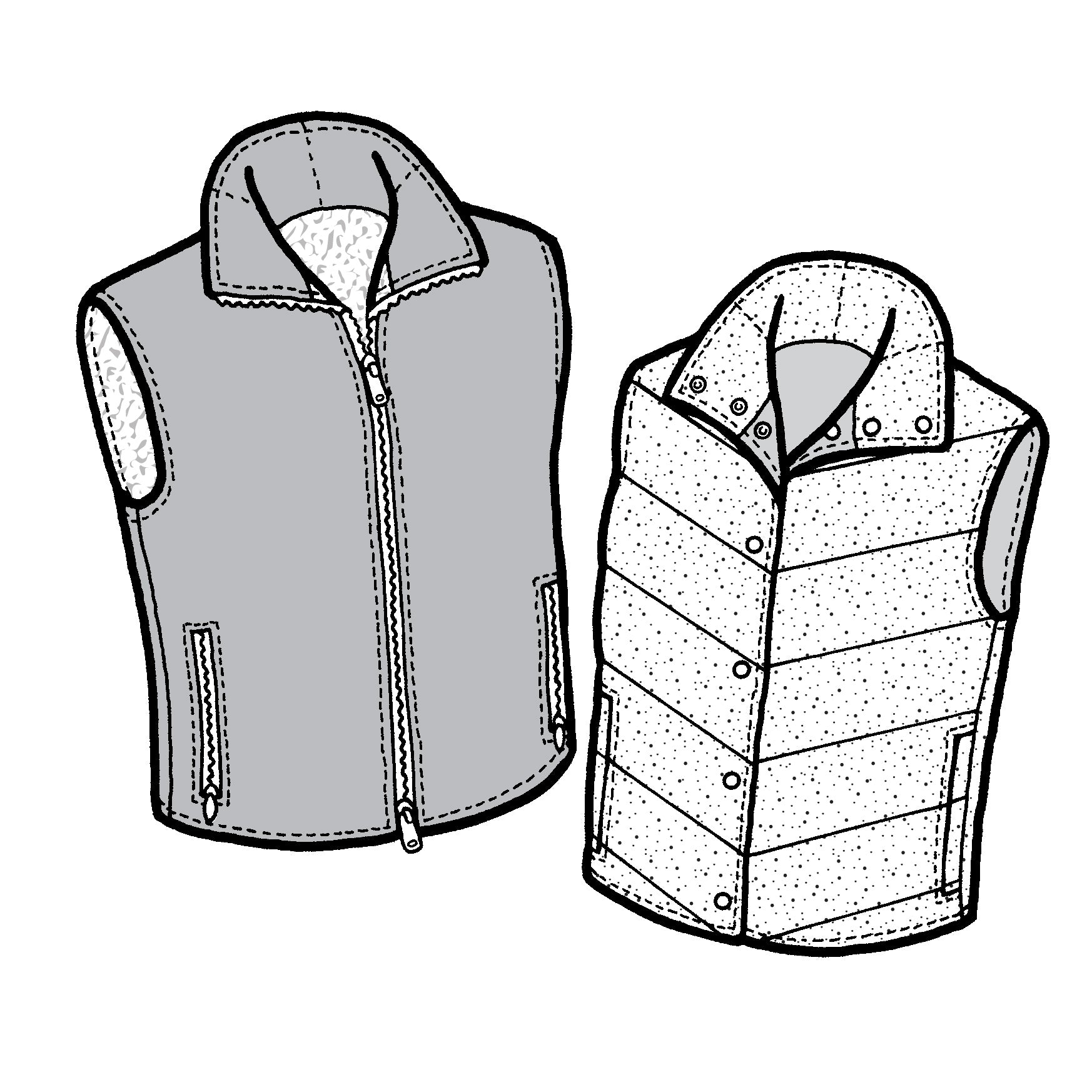 102 – Adult's Santiam Reversible Vest Pattern
