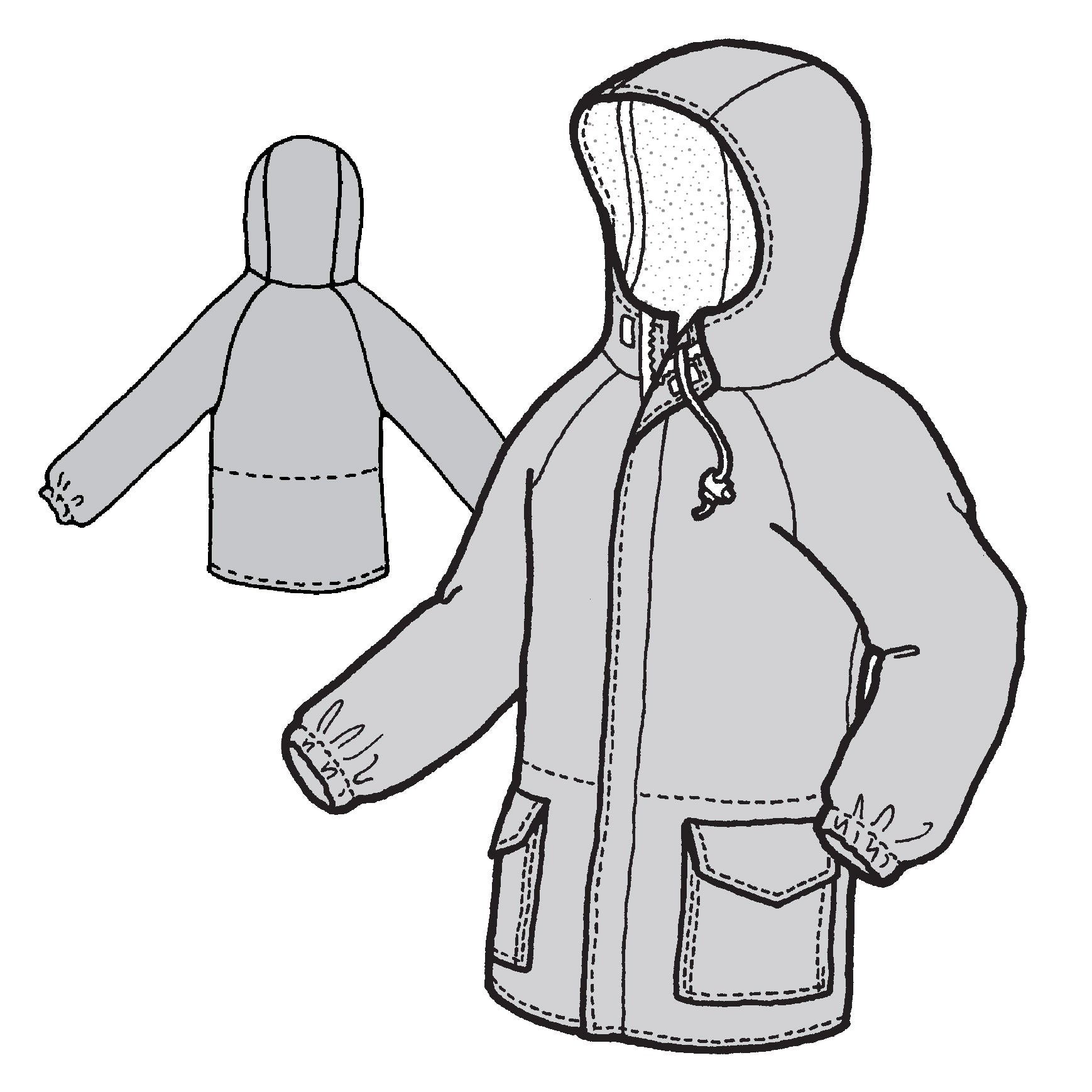 line drawing of the 150 Child's Oregon jacket