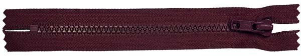 Maroon zipper on a white background