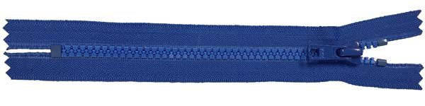 Blue zipper on a white background