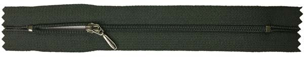 Green zipper on a black background