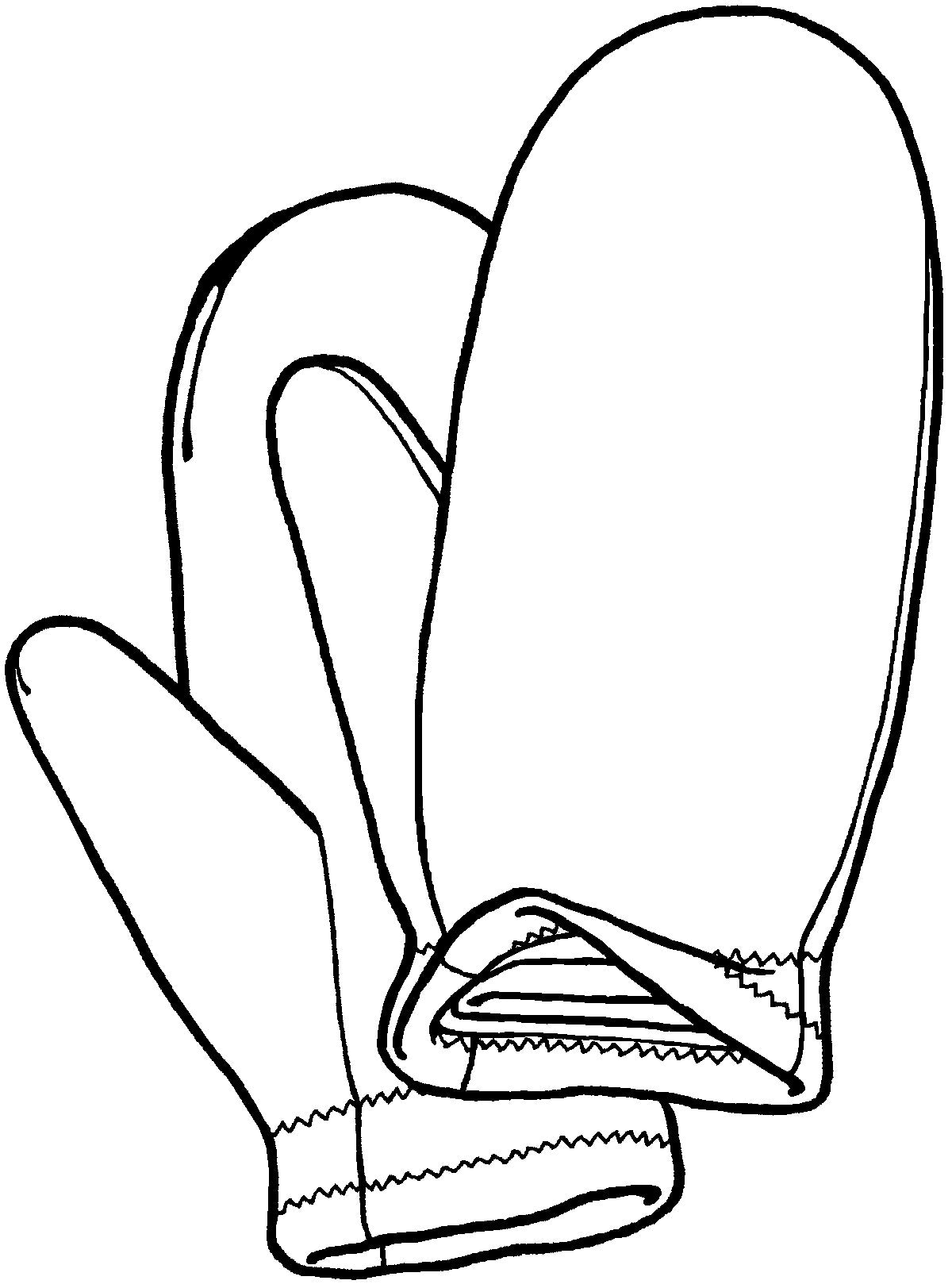 drawing of a pair of gloves