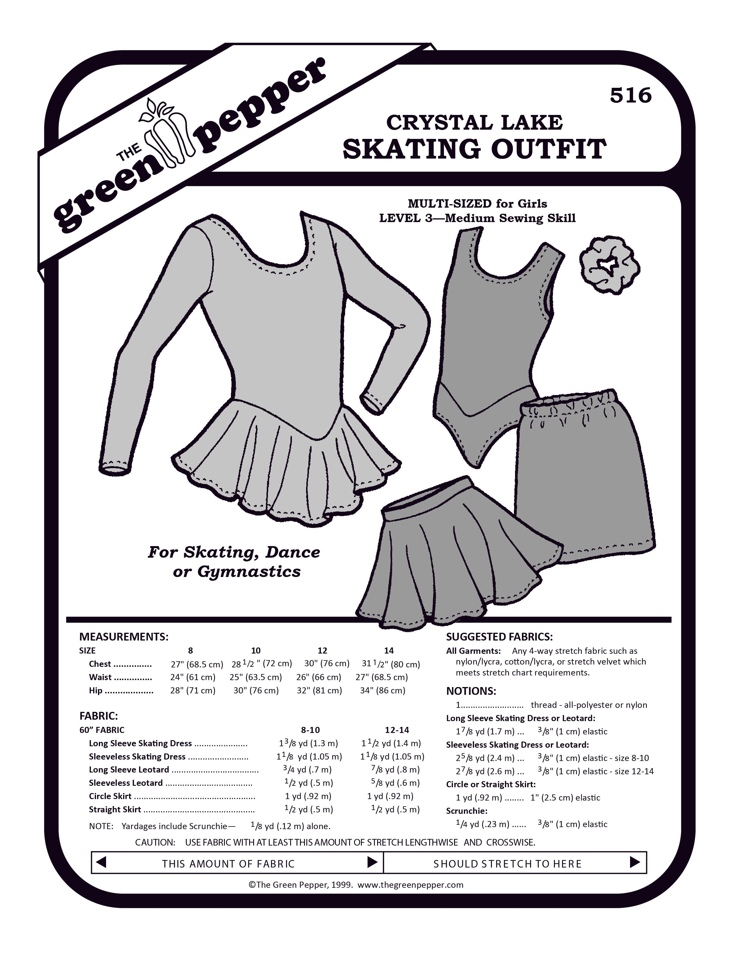cover for the 516 Crystal Lake Skating Outfit sewing pattern