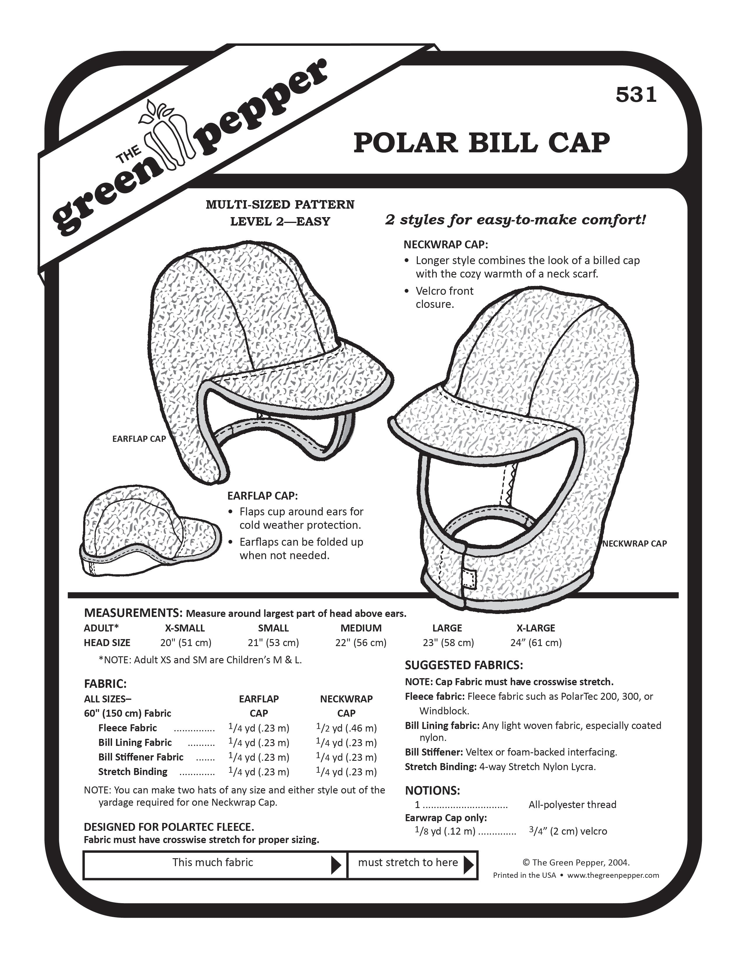 531 – Polar Bill Cap Pattern