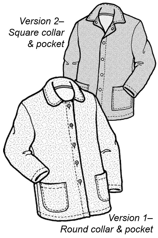 Line drawing of two polar lodge jackets.