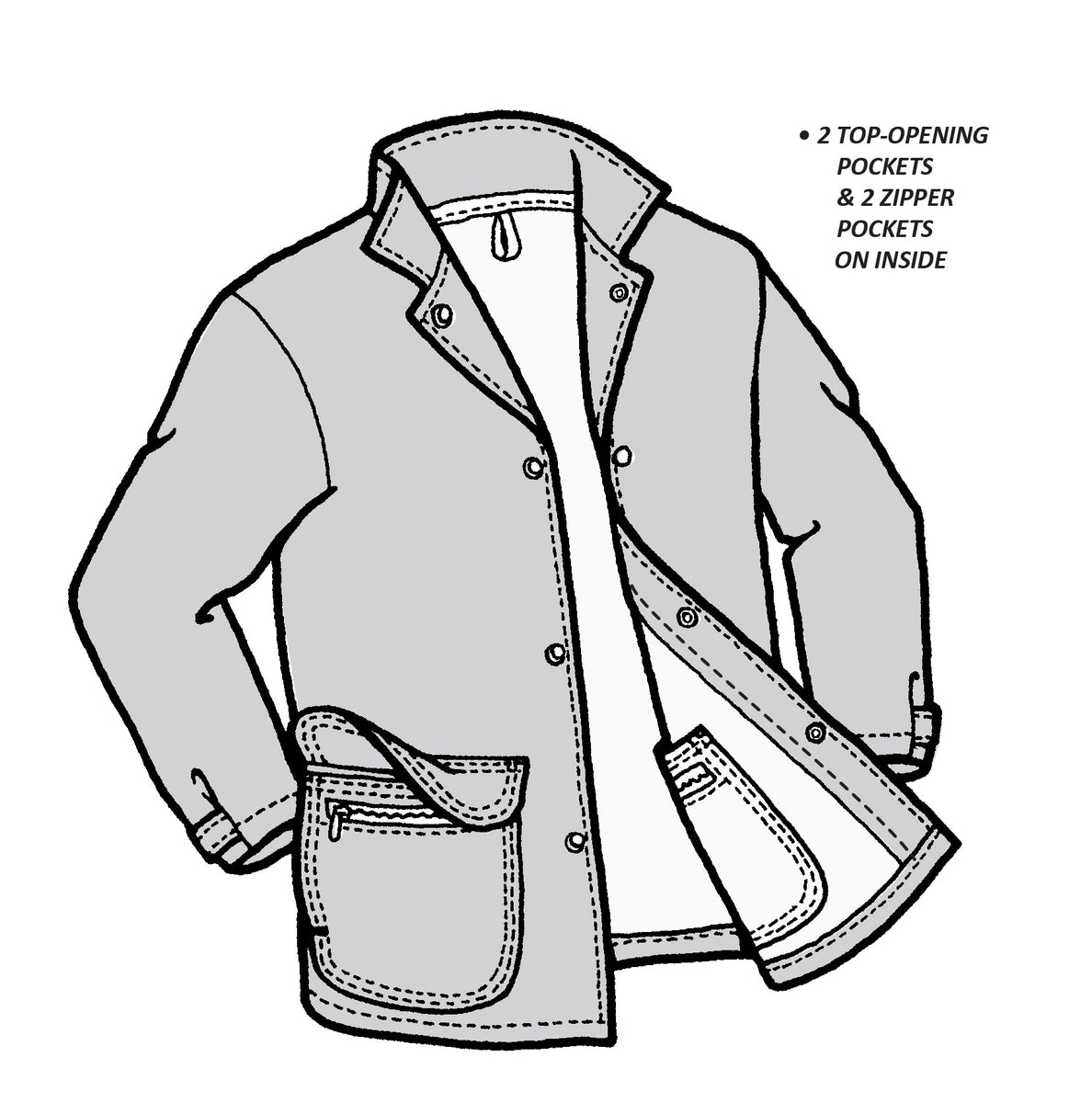 Adult’s Frenchglen Barn Jacket PDF Pattern - 537 - The Green Pepper Patterns