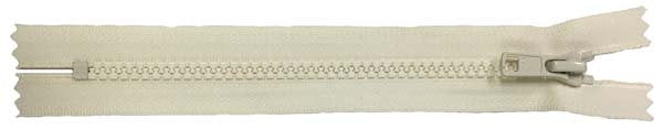Beige zipper on a white background