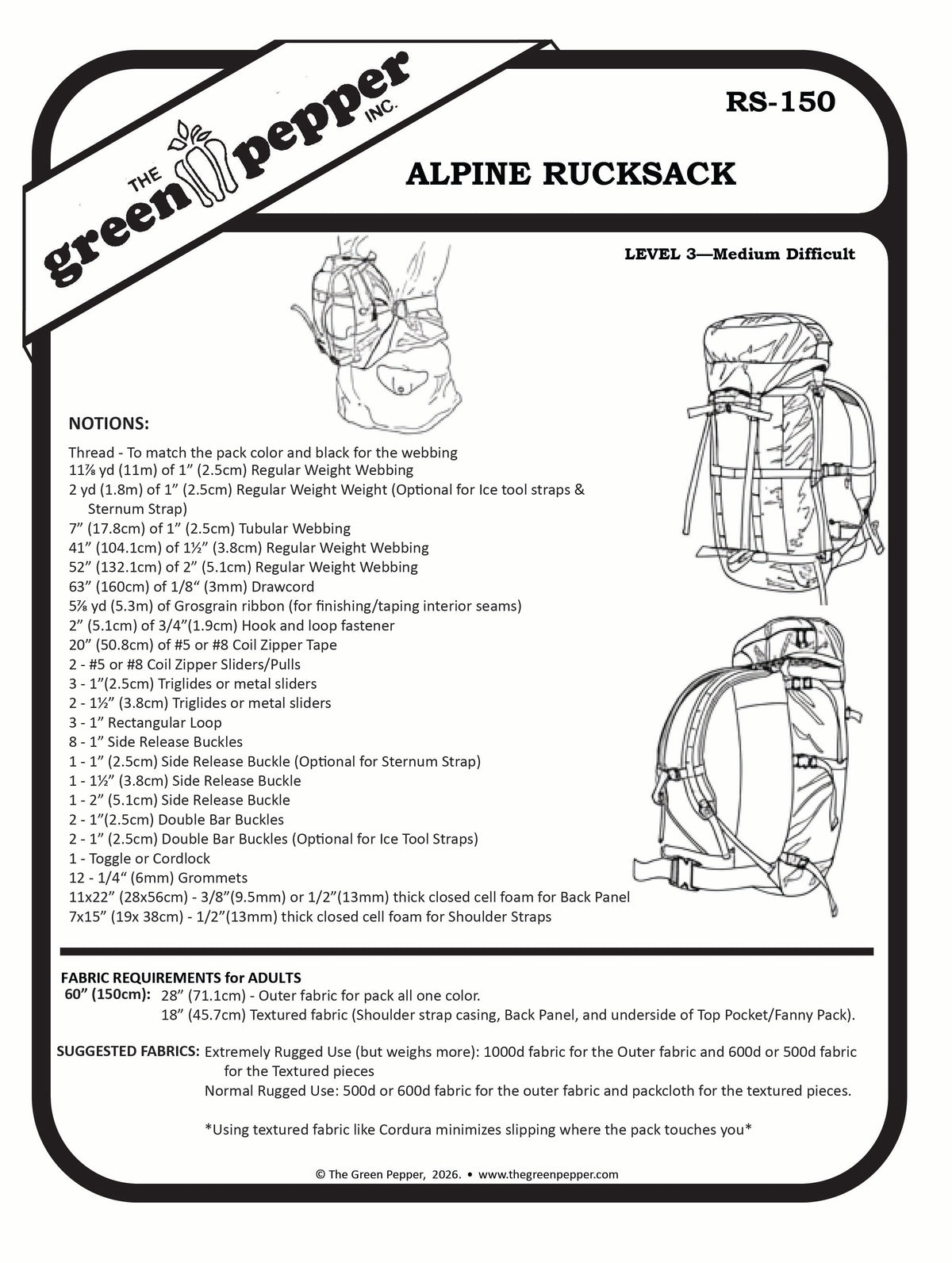 RS150 Alpine Rucksack
