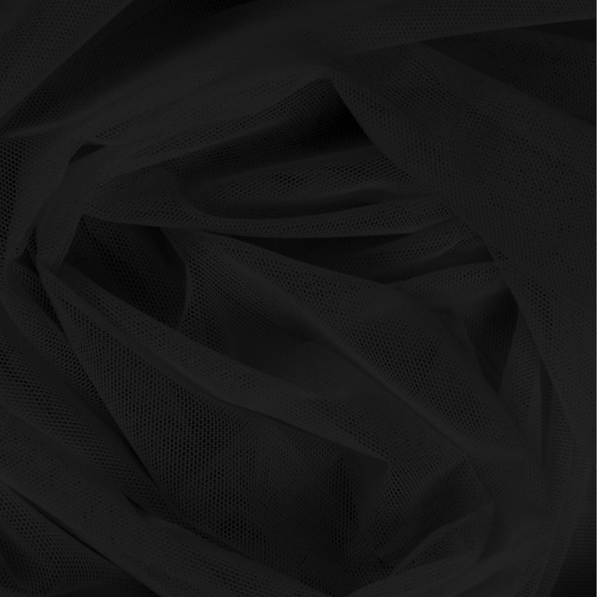 black mesh fabric in a loose wad