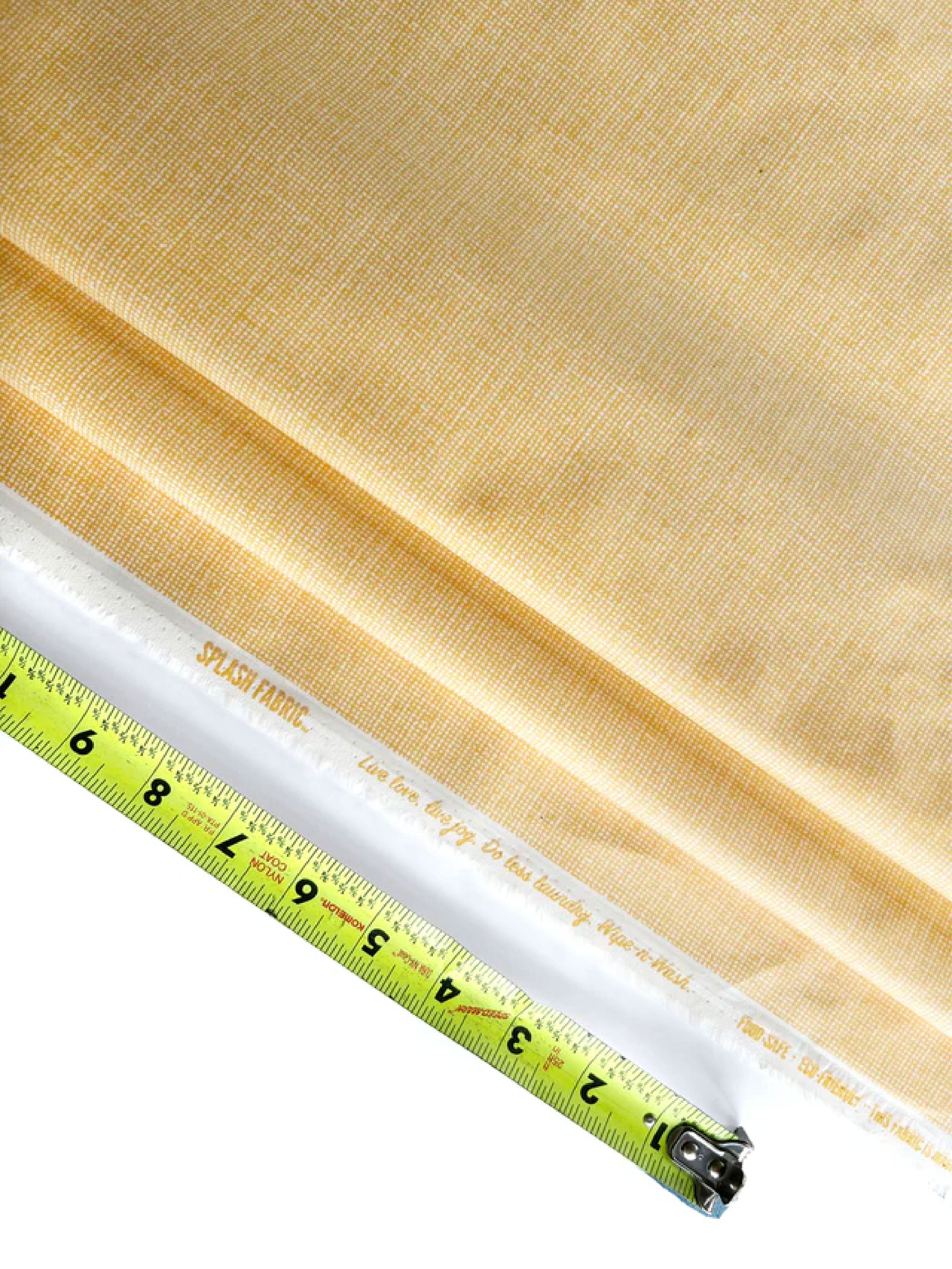 yellow check cotton laminted fabric