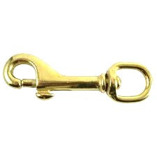Gold metal clip on a white background