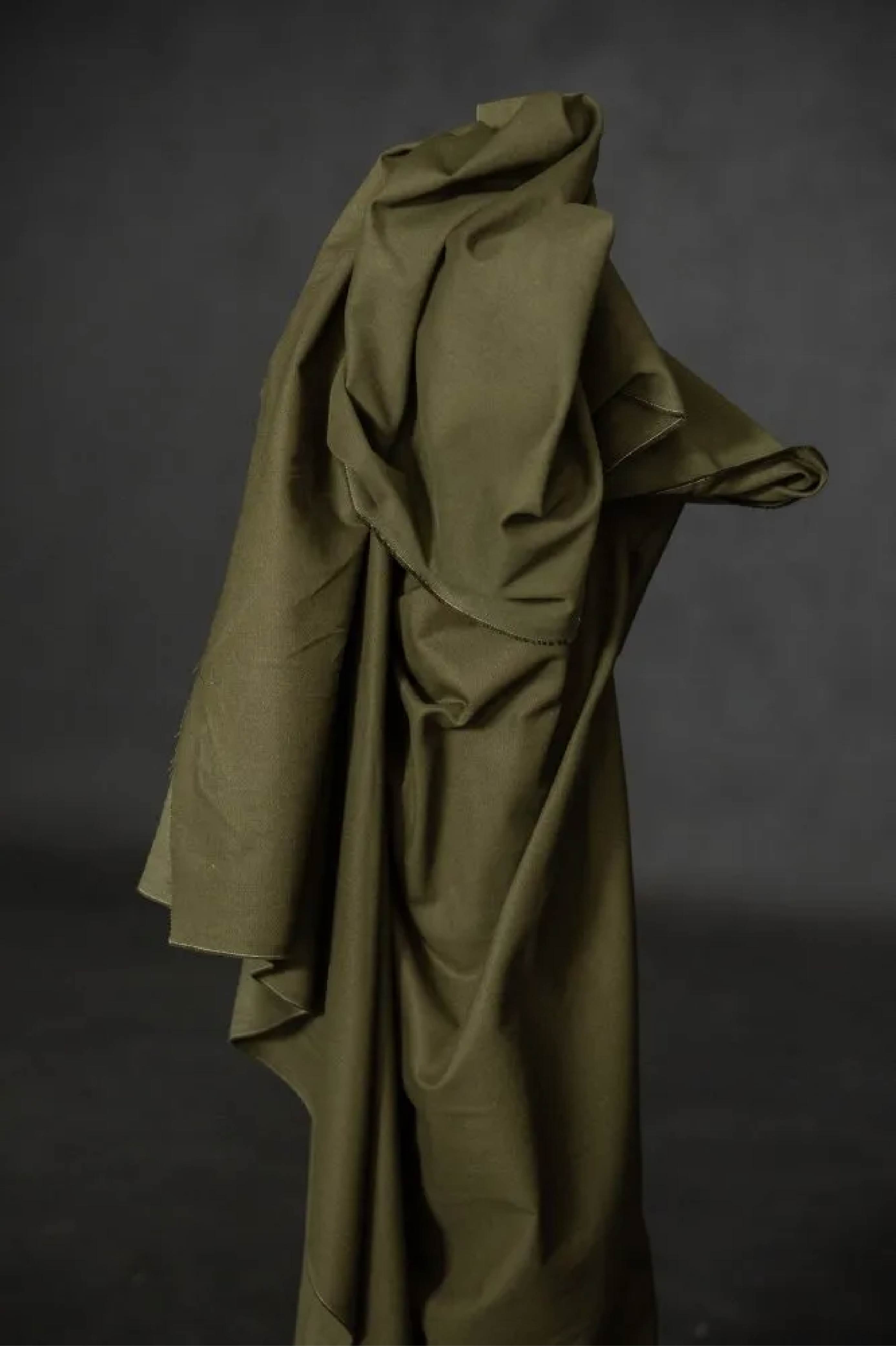 Organic Cotton Sanded Twill - Seren Green