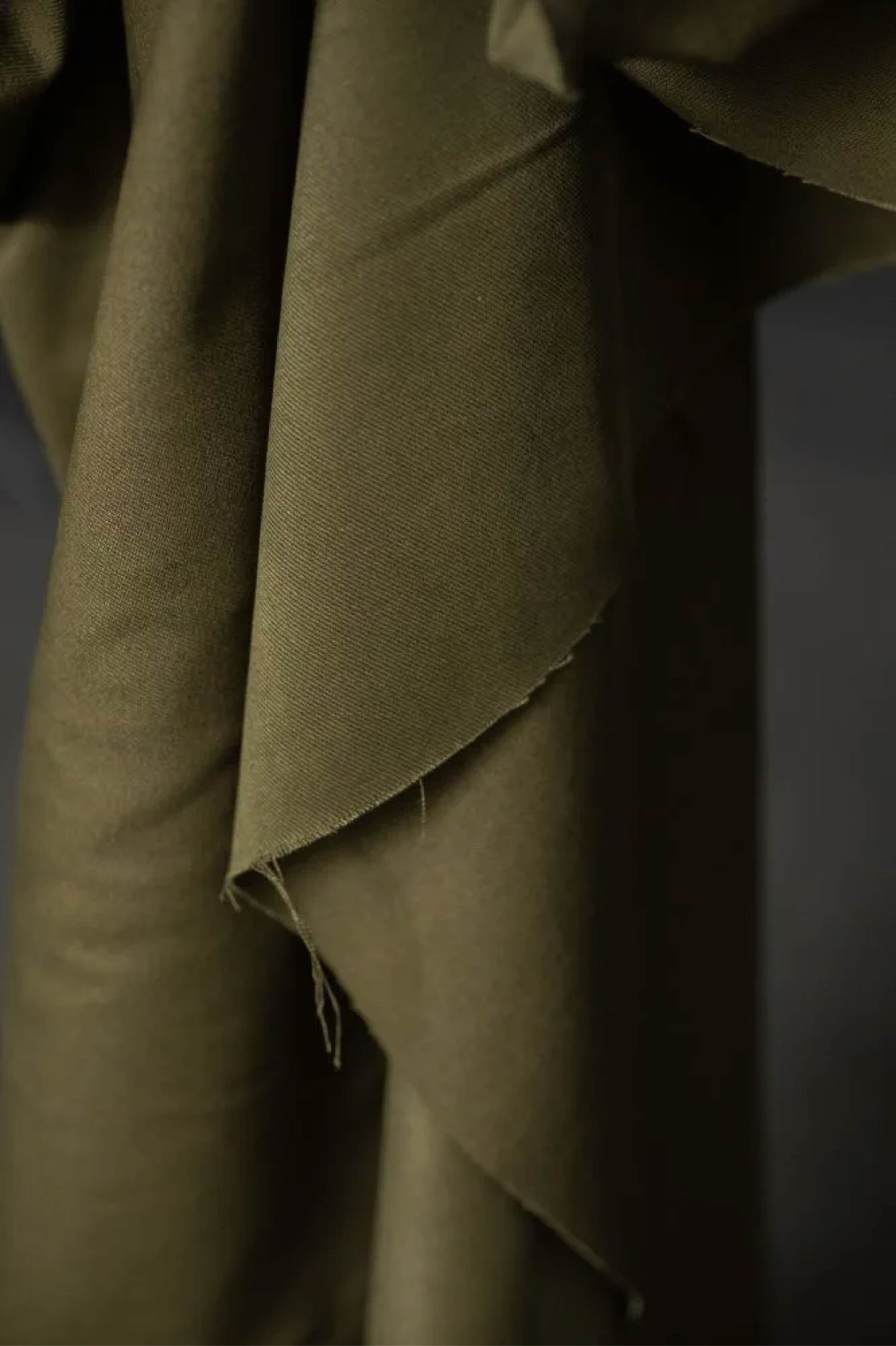 Organic Cotton Sanded Twill - Seren Green