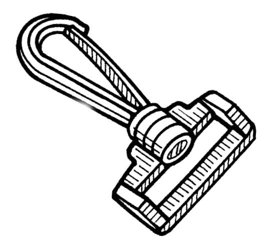 pen and ink illustration of a swivel snap buckle of Derlin plastic