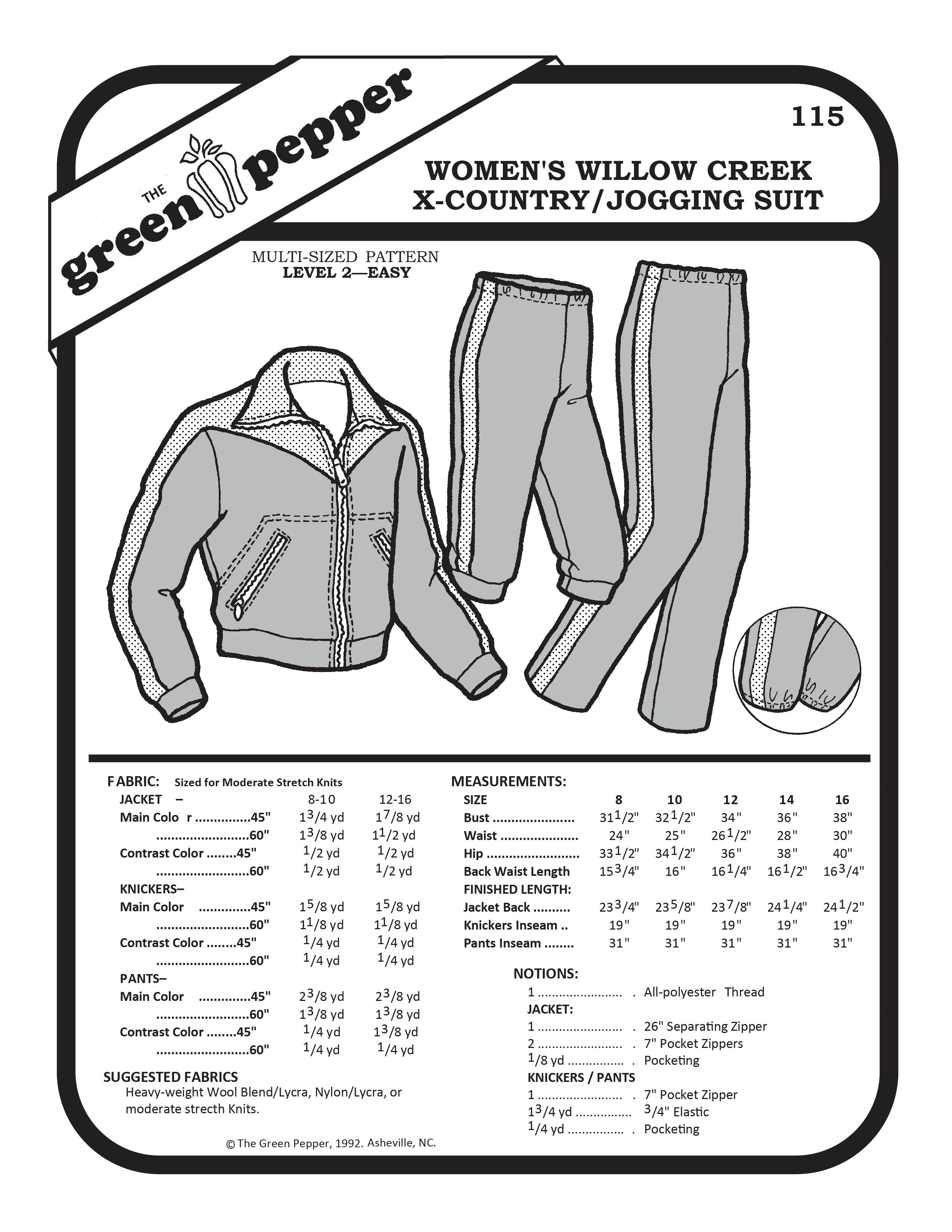 cover for the cross country jogging suit