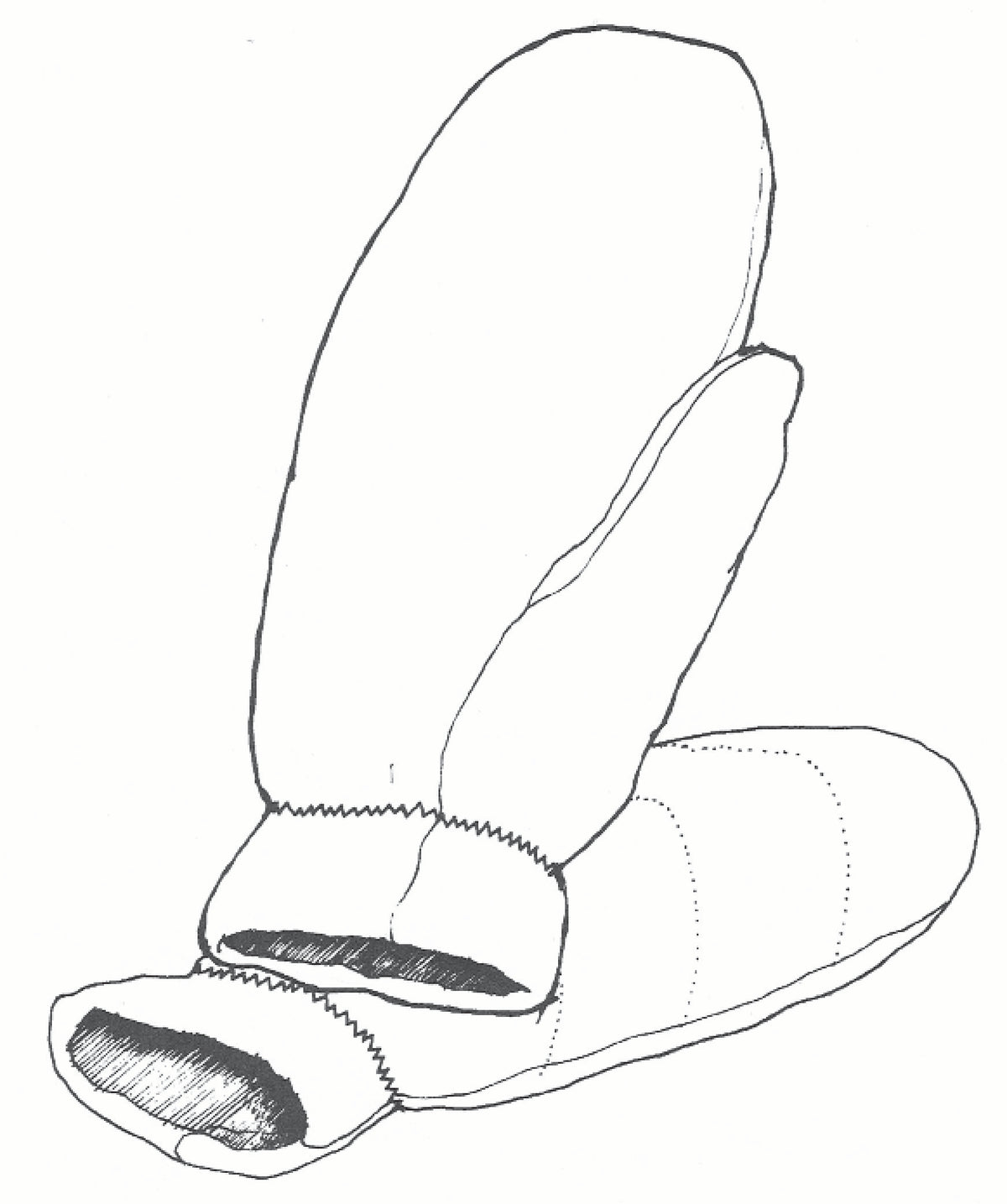 illustration of padded mittens