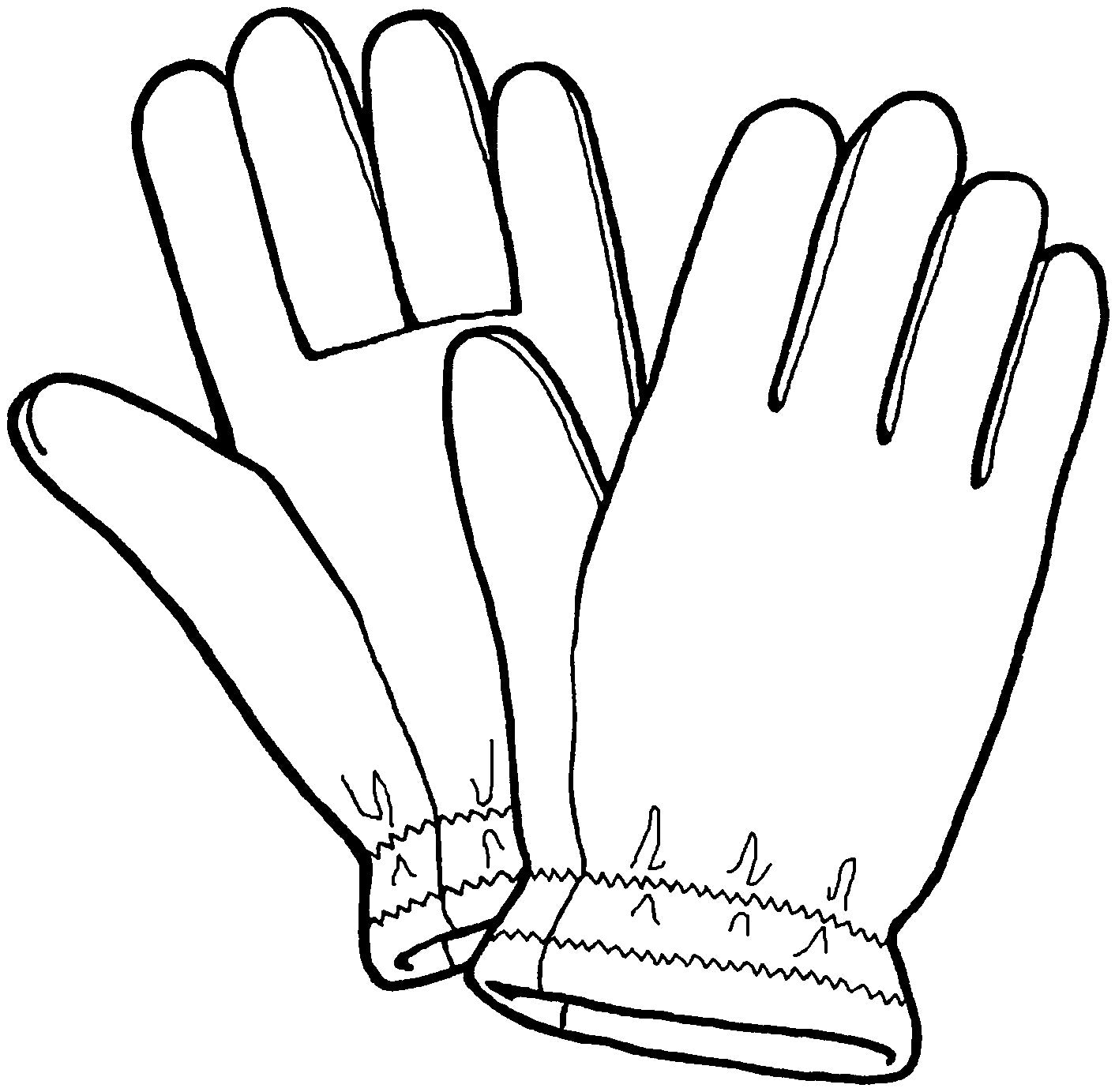drawing of a pair of mittens