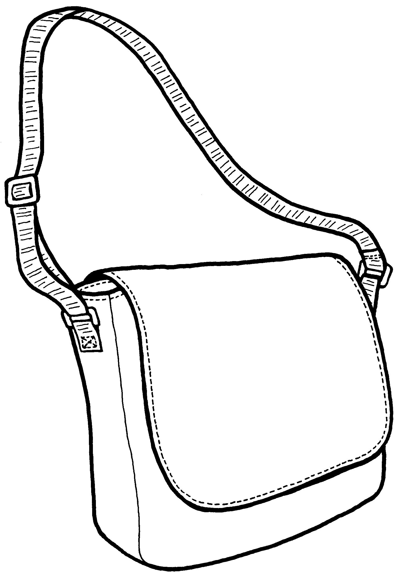 Drawing of the basic courier bag