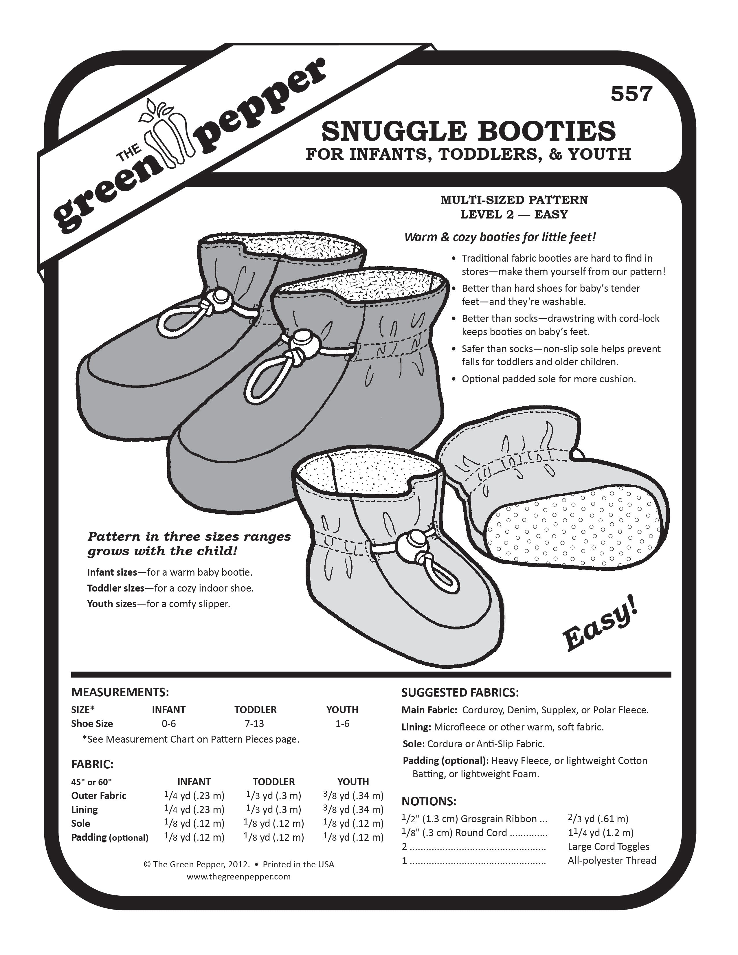 image for cover of 557 Snuggle Botties sewing pattern.