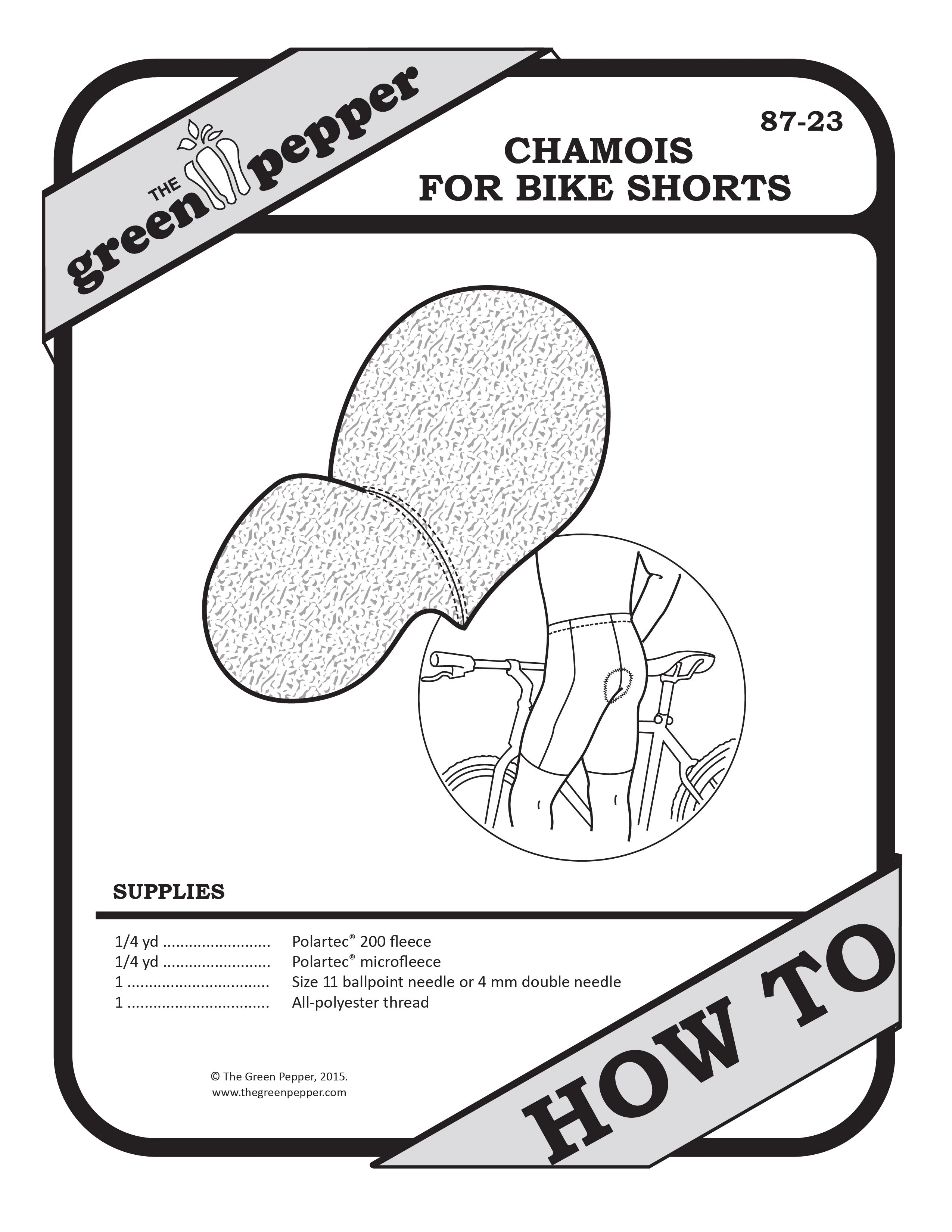 cover of bike chamois sewing pattern