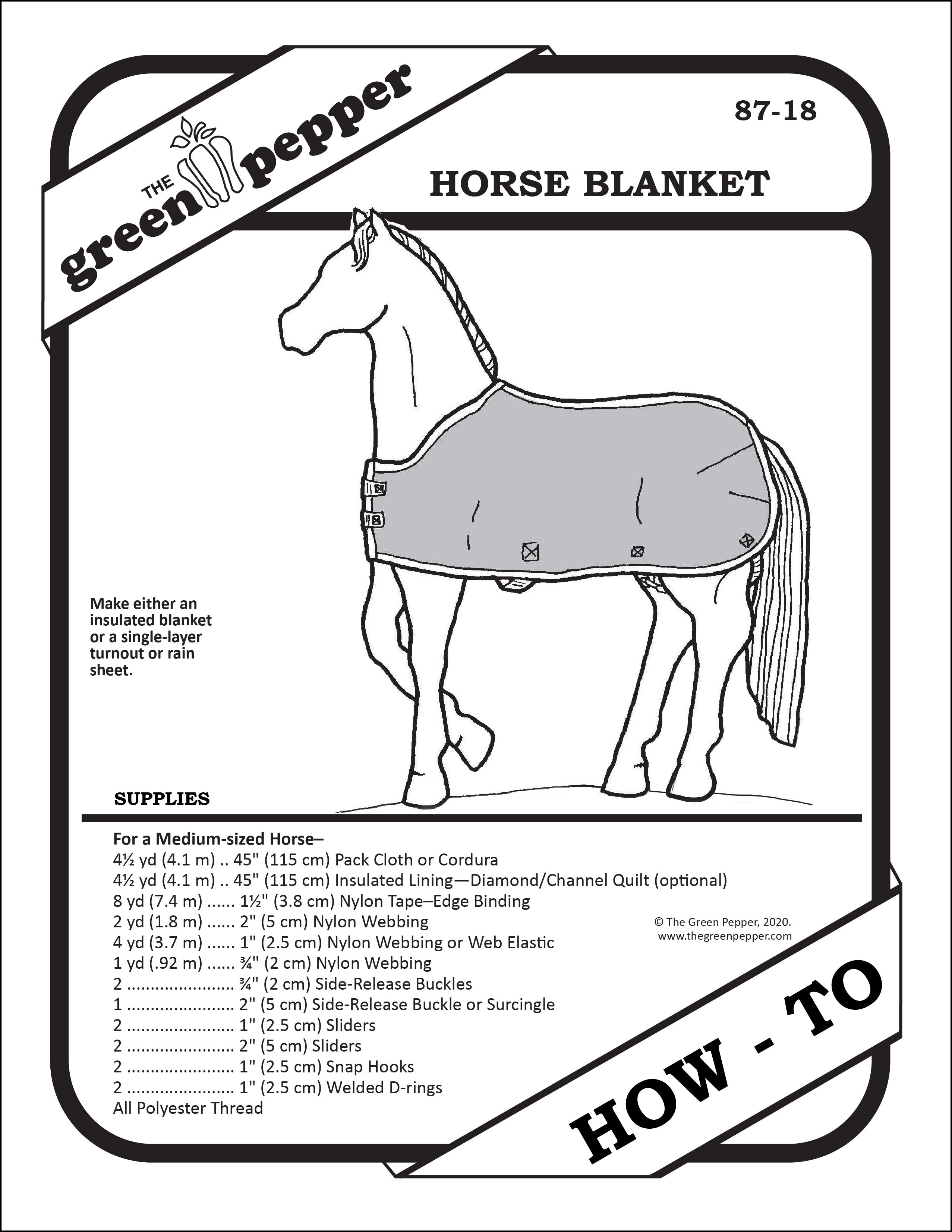 cover of horse blanket how to PDF pattern