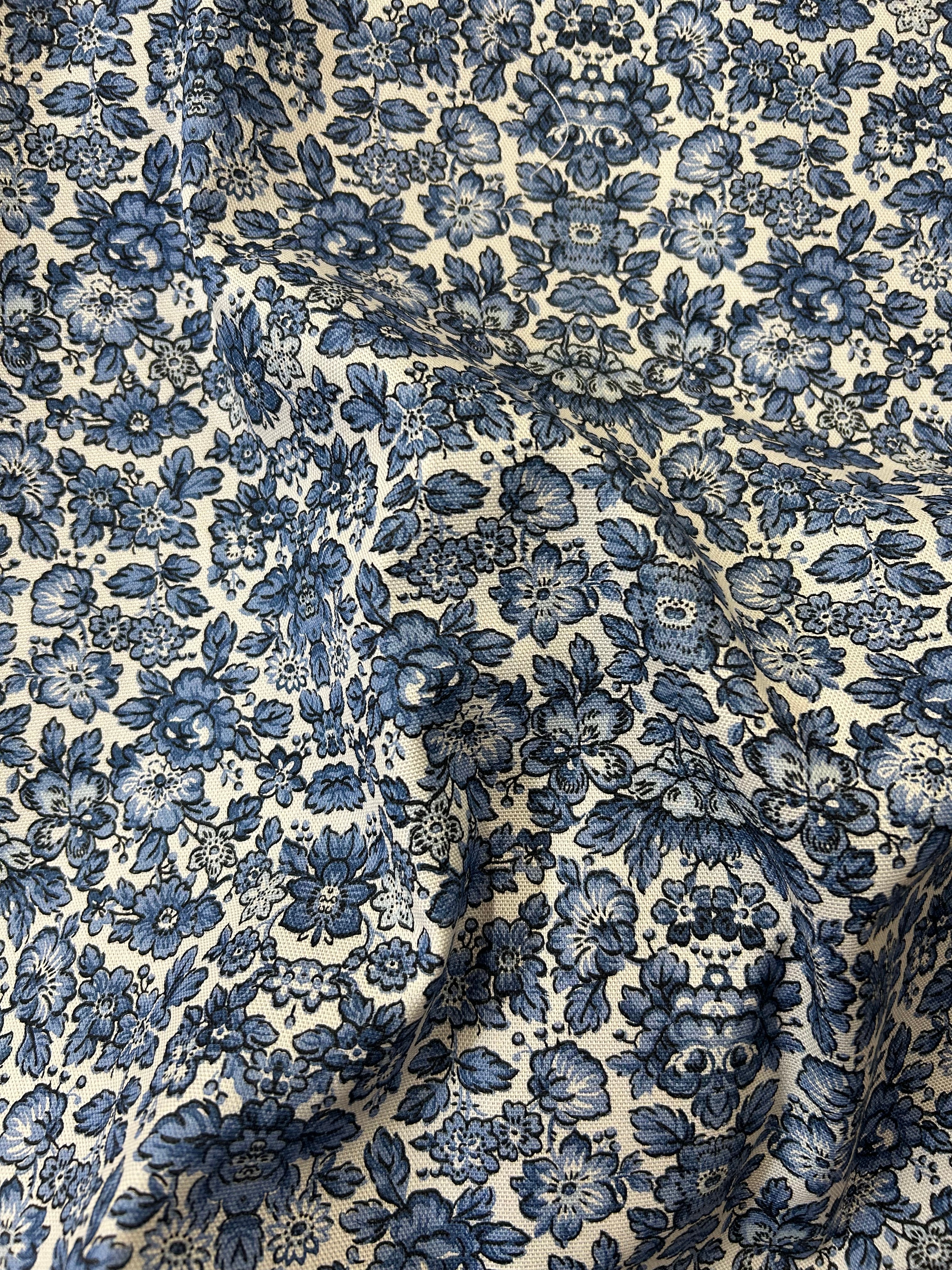 Cotton Canvas - Indigo Wallpaper