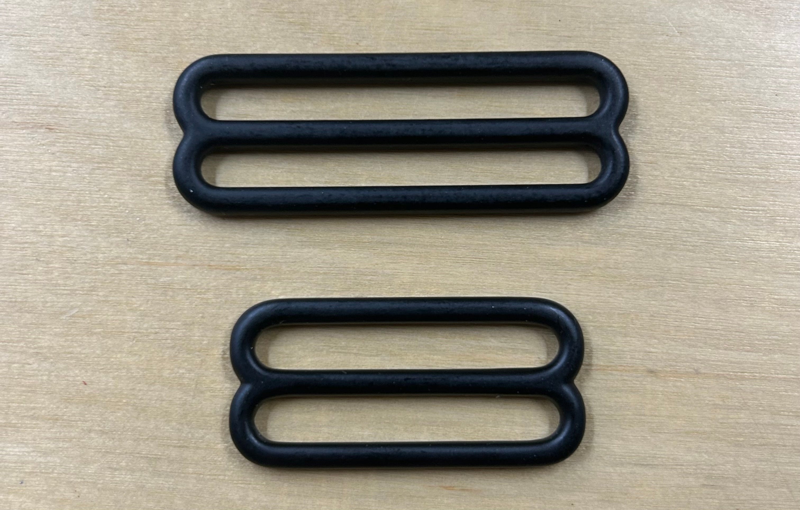 two matte black sliders one 2 inch and on 1-1/2 inch