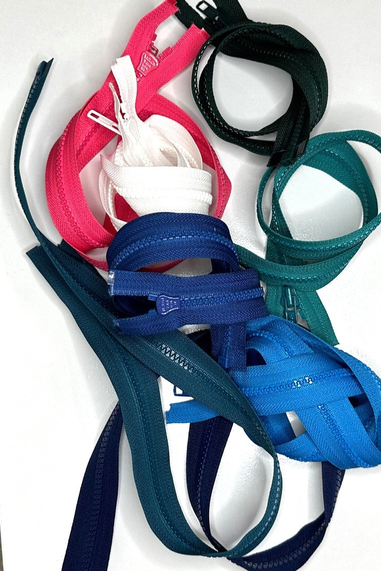 One-Way Separating Molded Tooth Zippers