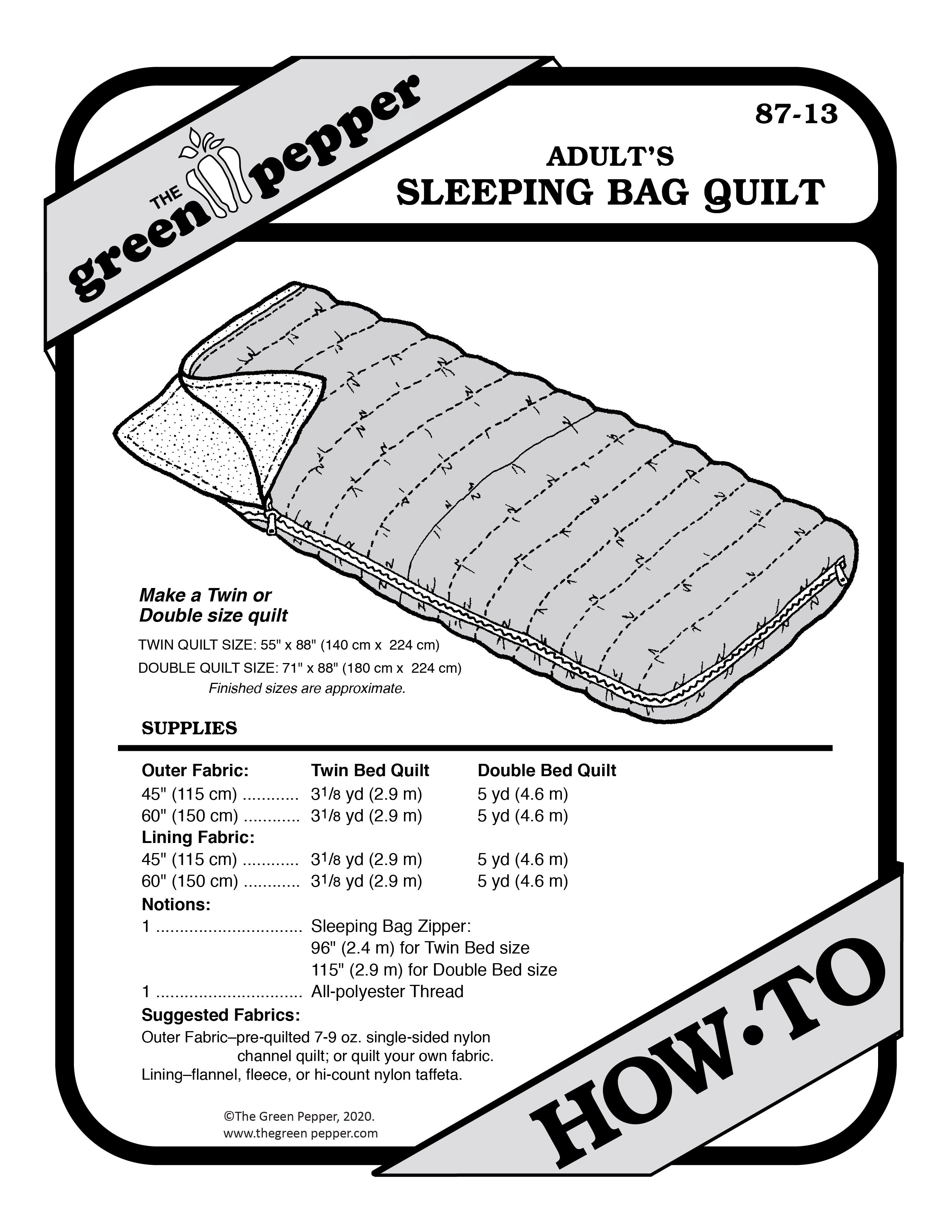 Image of cover of Sleeping Bag Quilt How To Pattern