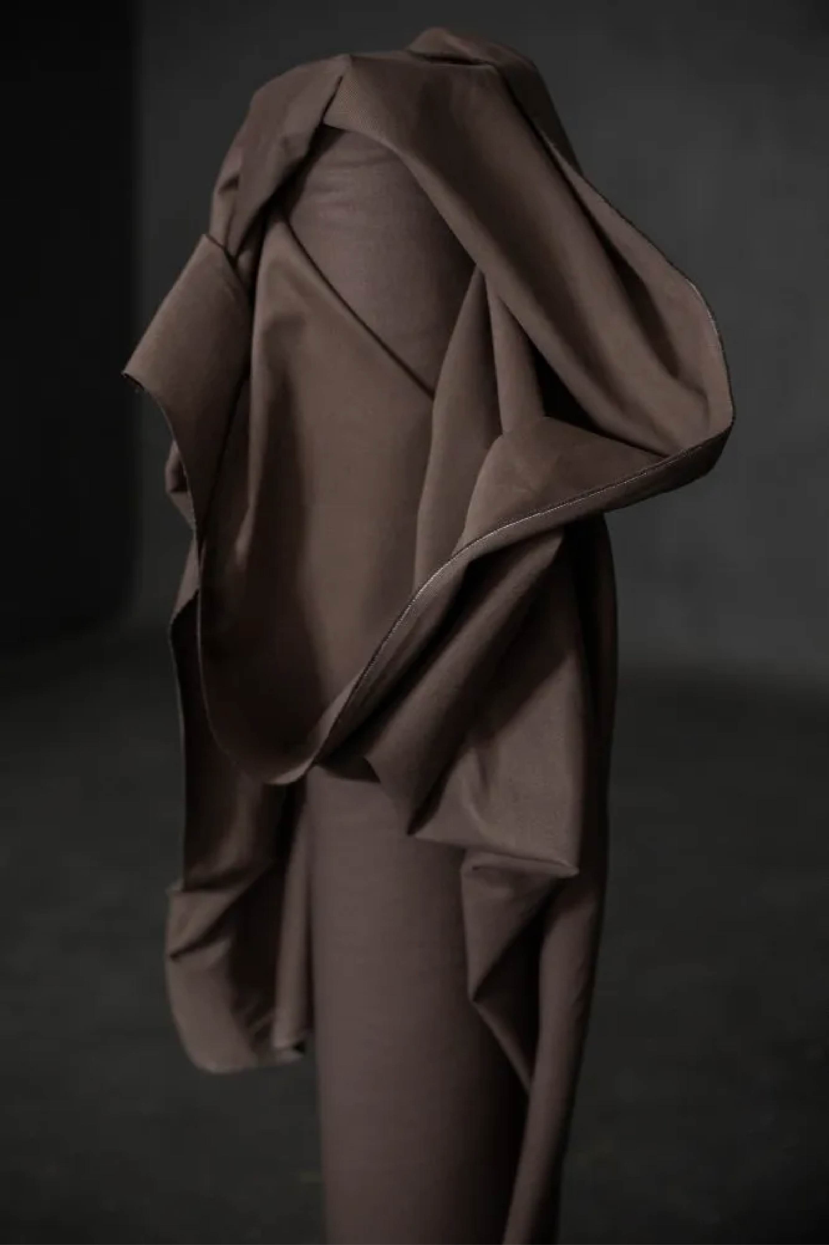 Organic Cotton Sanded Twill -  Burnt Bourbon