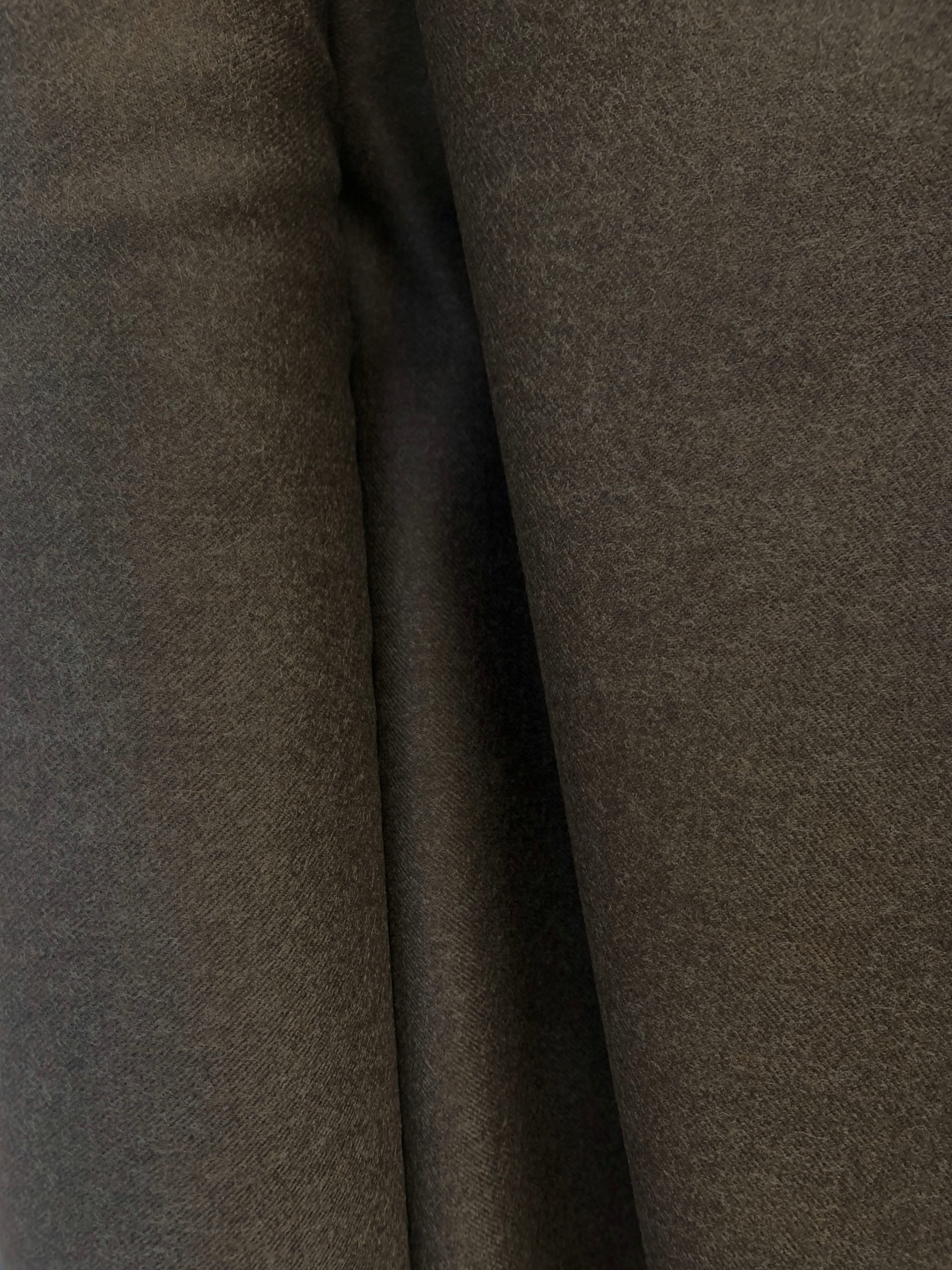 Italian Designer Wool Flannel - Brown