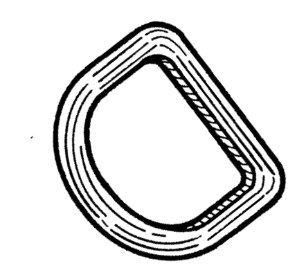 pen and ink drawing of a D-Ring