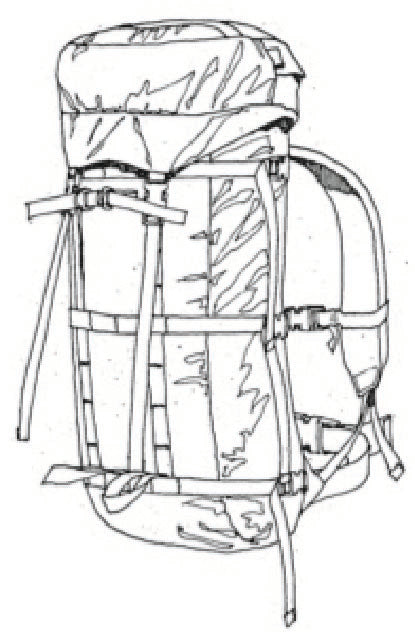 drawing of a backpack