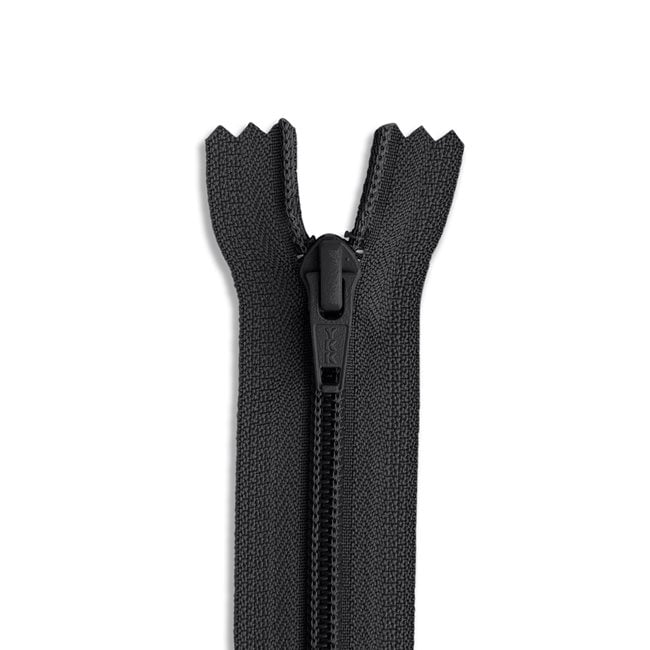 top of a black zipper tape