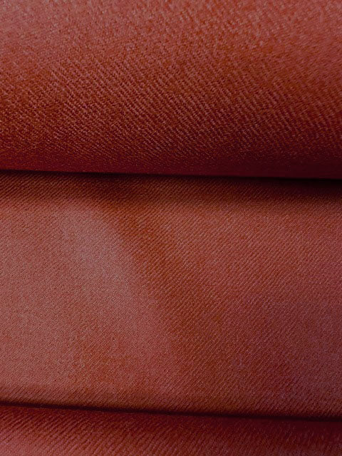 Italian Designer Wool Flannel - Rust Red